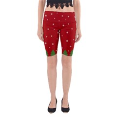 Christmas Pattern Yoga Cropped Leggings by Valentinaart