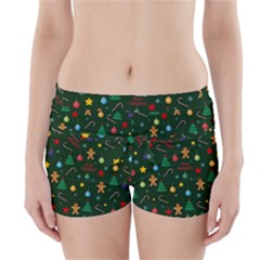 Christmas Pattern Boyleg Bikini Wrap Bottoms by Valentinaart