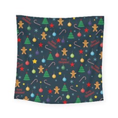 Christmas Pattern Square Tapestry (small) by Valentinaart