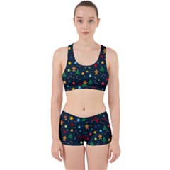 Christmas Pattern Work It Out Sports Bra Set by Valentinaart