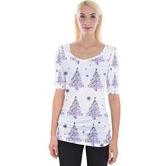 Christmas Tree - Pattern Wide Neckline Tee