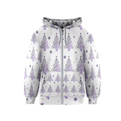 Christmas Tree - Pattern Kids  Zipper Hoodie