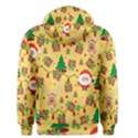 Santa and Rudolph pattern Men s Pullover Hoodie View2