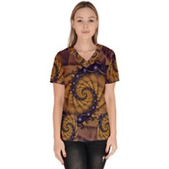 An Emperor Scorpion s 1001 Fractal Spiral Stingers Scrub Top