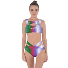 Pattern Bandaged Up Bikini Set  by gasi