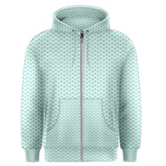 Tiffany Aqua Blue Lipstick Kisses On White Men s Zipper Hoodie by PodArtist