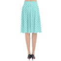 Tiffany Aqua Blue Chevron Zig Zag Flared Midi Skirt View2