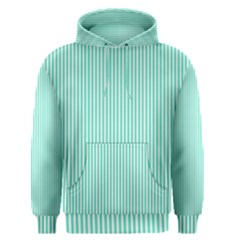 Classy Tiffany Aqua Blue Sailor Stripes Men s Pullover Hoodie by PodArtist