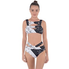 Pattern Bandaged Up Bikini Set  by gasi