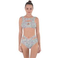 Pattern Bandaged Up Bikini Set  by gasi