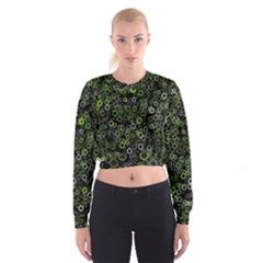 Pattern Cropped Sweatshirt by gasi