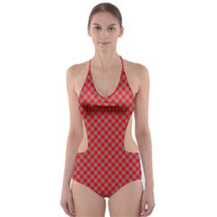 Pattern Cut-out One Piece Swimsuit by gasi