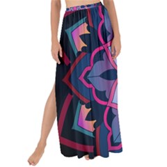 Mandala Circular Pattern Maxi Chiffon Tie-up Sarong by Celenk
