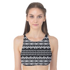 Zentangle Lines Pattern Tank Bikini Top