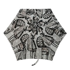 Man Ethic African People Collage Mini Folding Umbrellas by Celenk