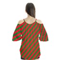 Red and Green Christmas Candycane Stripes Flutter Tees View2