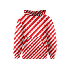 Christmas Red And White Candy Cane Stripes Kids  Pullover Hoodie