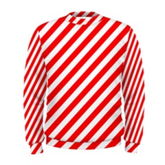 Christmas Red And White Candy Cane Stripes Men s Sweatshirt by PodArtist