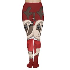 Pug Xmas Women s Tights by Valentinaart