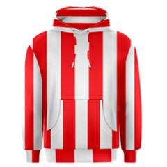 Wide Red And White Christmas Cabana Stripes Men s Pullover Hoodie