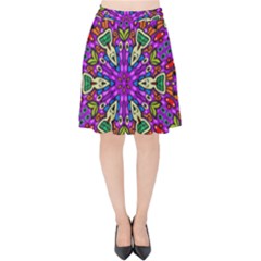 Seamless Tileable Pattern Design Velvet High Waist Skirt by Celenk