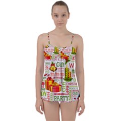 The Joys Of Christmas Babydoll Tankini Set