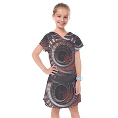 The Thousand And One Rings Of The Fractal Circus Kids  Drop Waist Dress by jayaprime