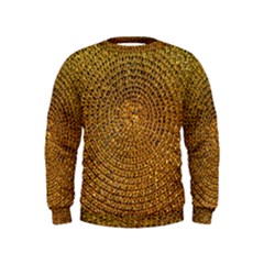 Background Gold Pattern Structure Kids  Sweatshirt by Celenk