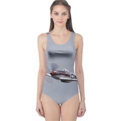 P-51 Mustang Flying One Piece Swimsuit by Ucco