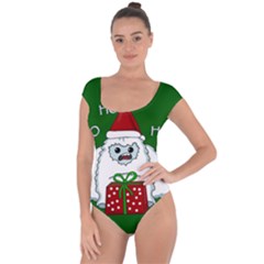 Yeti Xmas Short Sleeve Leotard  by Valentinaart