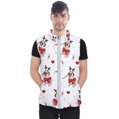 Pug Xmas Pattern Men s Puffer Vest