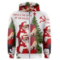 Karl Marx Santa  Men s Zipper Hoodie by Valentinaart