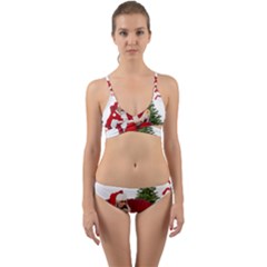 Karl Marx Santa  Wrap Around Bikini Set