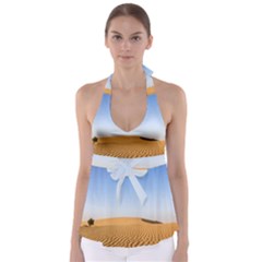 Desert Dunes With Blue Sky Babydoll Tankini Top by Ucco