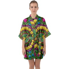 Bohemian Chic In Fantasy Style Quarter Sleeve Kimono Robe by pepitasart