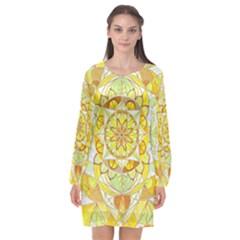 Joy - Long Sleeve Chiffon Shift Dress  by tealswan