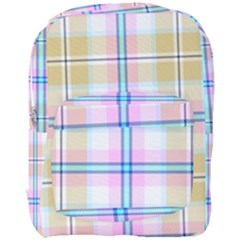 Pink And Yellow Plaid Full Print Backpack