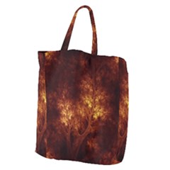 Artsy Brown Trees Giant Grocery Zipper Tote