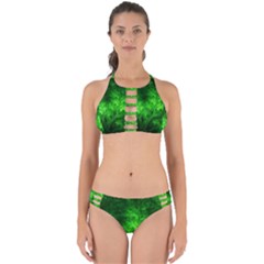 Artsy Bright Green Trees Perfectly Cut Out Bikini Set