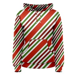 Christmas Color Stripes Women s Pullover Hoodie by Celenk