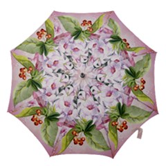 Wonderful Flowers, Soft Colors, Watercolor Hook Handle Umbrellas (medium) by FantasyWorld7