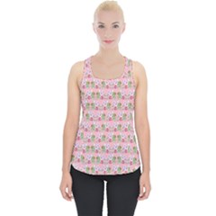 Floral Pattern Piece Up Tank Top by SuperPatterns