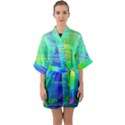 Colors Rainbow Chakras Style Quarter Sleeve Kimono Robe View1