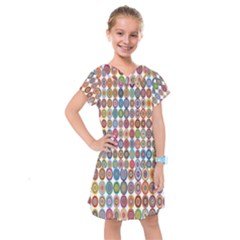 Decorative Ornamental Concentric Kids  Drop Waist Dress by Celenk