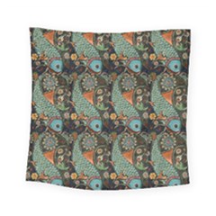 Pattern Background Fish Wallpaper Square Tapestry (small) by Celenk
