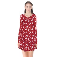 Red Reindeers Flare Dress by patternstudio