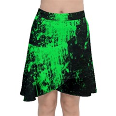 Green Triangle Splash Chiffon Wrap by berwies