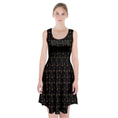 Black And Gold Festive Design Racerback Midi Dress by SageExpress