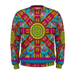 Sunny And Bohemian Sun Shines In Colors Men s Sweatshirt by pepitasart