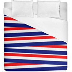 Red White Blue Patriotic Ribbons Duvet Cover (king Size)